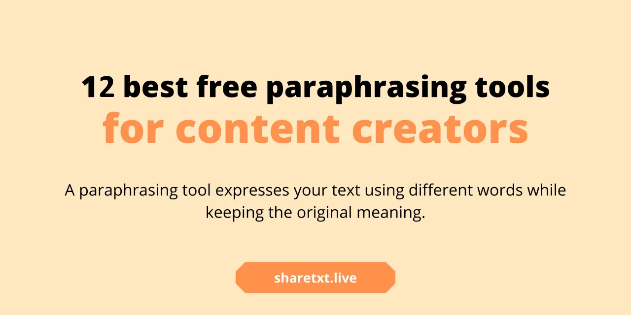 good content paraphrasing tool online free