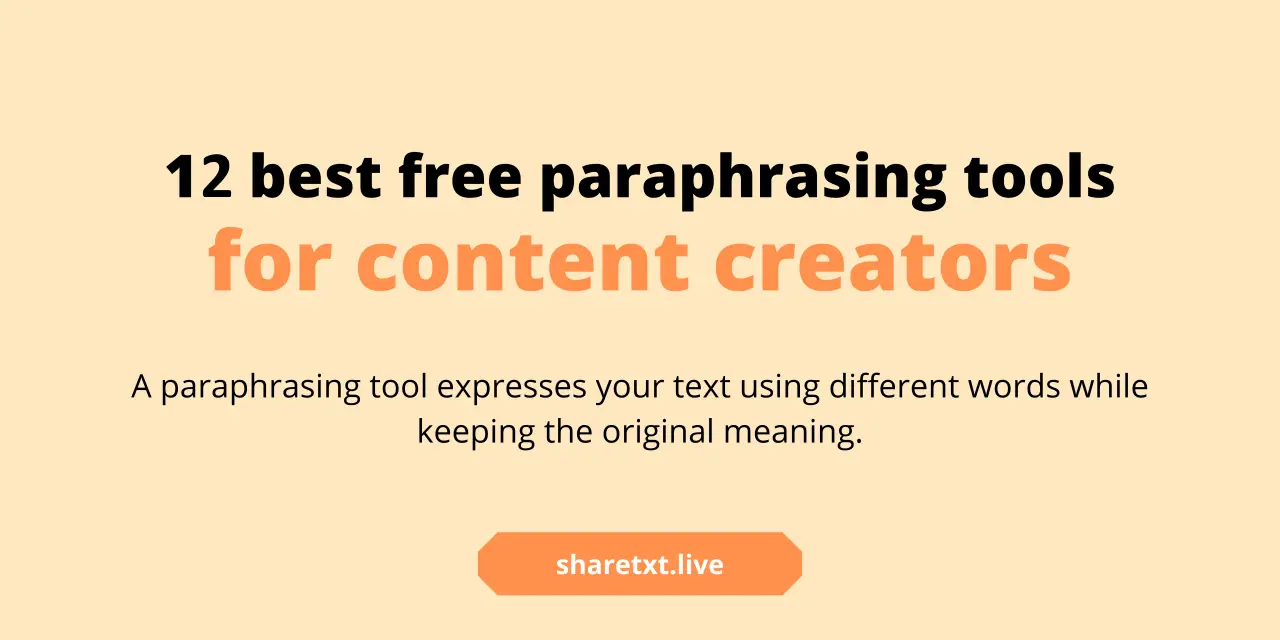 paraphrasing tool free creative