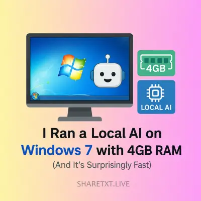 I Ran a Local AI on Windows 7 with 4GB RAM (And It’s Surprisingly Fast)