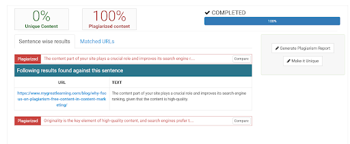 Check-plagiarism.com compare URL