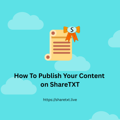 How to Publish Your Content on ShareTXT