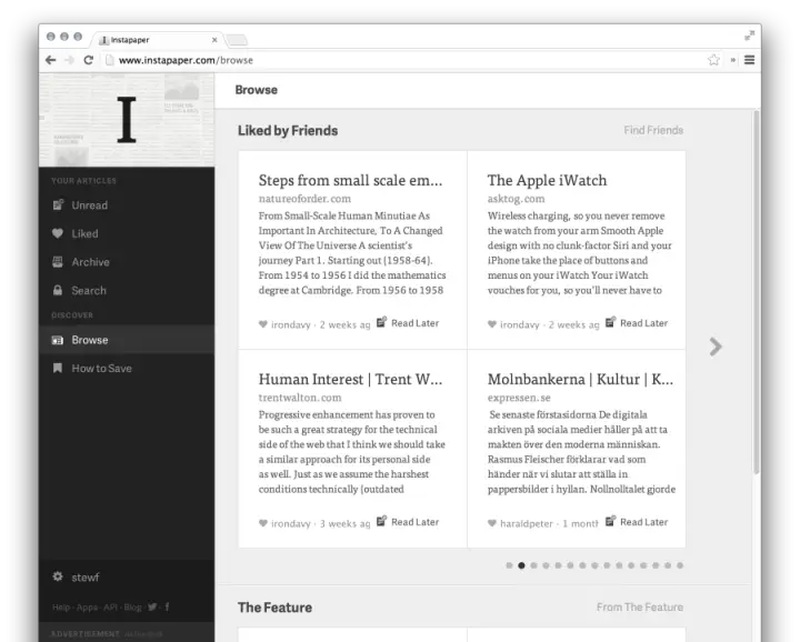 Instapaper UI