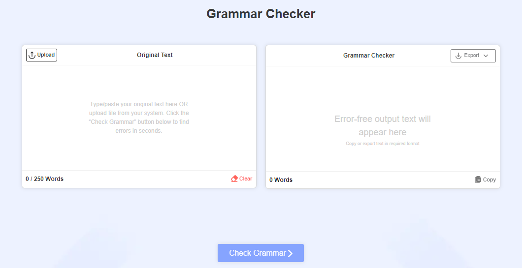 Rephraser.io grammar checker tool UI