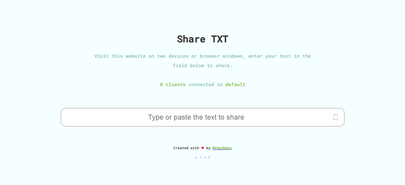The first version of ShareTXT