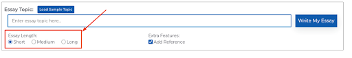 Select the essay length